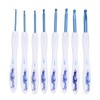 8pcs Crochet Hooks Curved Soft Handle Comfortable Portable Knitting Tool