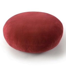 JEMA Marshmallow Body Pillow, Round Cushion, Springy Cushion, Puffy, Smooth, Round, Diameter 15.7 inches (40 cm), Wine