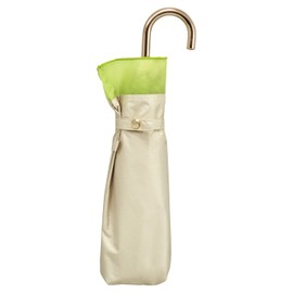 Wpc. 801-16536-102 Parasol Folding Umbrella, Light Shielding Organza Bi-Color, Mini Beige, 100% Light Shading Rate, 100% UV Protection, UPF50+, Rain or Shine, 21.7 inches (55 cm), Women's, Feminine,