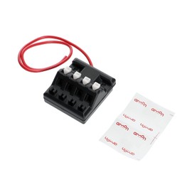 amon 3359 Power Supply Branch Terminal, DC 12 V, 120 W or less, DC 24 V 240 W or less, One-touch Attachment and Removal, Black