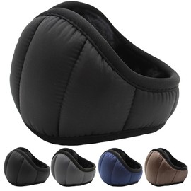 PALAME Earmuffs, Winter Earmuffs, Cold Protection, Ultra Warm Fluffy Fleece Lining, 180° Foldable, Skin-friendly, Thick Boa Knit, Ear Cover, Ear Cover, Back Arm, Compact, Stress Free, Windproof,