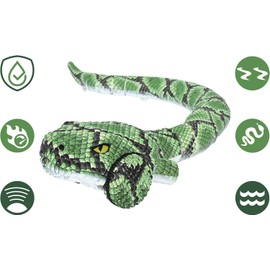 Lexibook, Power Python RC, Radio-controlled python snake, Moves on land and water at 5 km/h (3mph), Land and water modes, Waterproof, Extendable to 75 cm, Green, SNAKE01