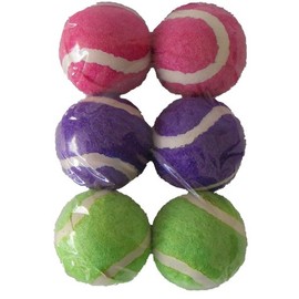 Dogs & Co. Pack of 6 Mini Tennis Balls for Dogs, 6 Assorted Colours per Pack, Ideal for Puppies and Small Dogs