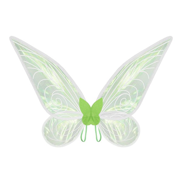 Pipihome Ailes de Papillon, Ailes de Fée d'ange de Papillon pour Les Filles d'enfants, Costume de Cosplay d'halloween d'ailes d'ange Scintillantes pour Les Filles Adultes (Vert)