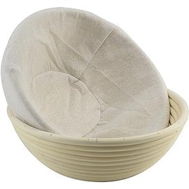 9 Inch Proofing Bread Basket Cloth, Reusable Breathable Liner Cotton Flax Proofing Bread Cloth, Round Cloth Baking supplies,Baking Tools and Accessories,Bakeware,Bread Proofing Baskets