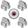 TURNEGOO Upgrade WB03X29354 Stove Knobs Replacements, Reinforced Stainless Steel Protection