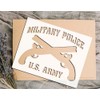U.S. Army Military Police MP Stencil, Reusable & Sturdy, 11"