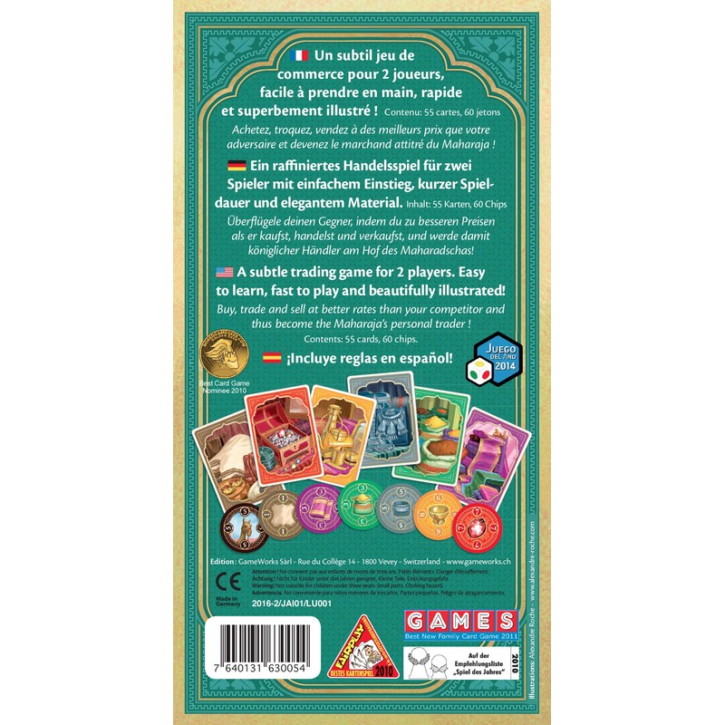 Gameworks ASMJAI01 Jaipur Card Game