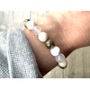 Pyrite Bracelet and Magnesite Bracelet - Natural Crystal Beaded Bracelet