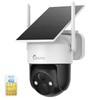 CAMSTRO 4G LTE Cellular Solar Security Camera Wireless Outdoor, 2K
