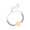Ross-Simons Two-Tone Sterling Silver Paw Print Bismark-Link Bolo Bracelet