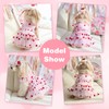 Yaopelky Cute Dog Dresses Princess Heart Flower Pet Clothing for