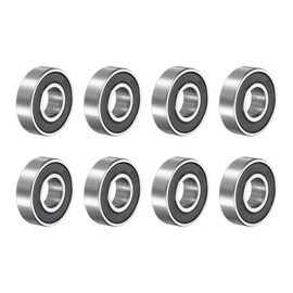 QUARKZMAN Pack of 8 6001RS Ball Bearings 11 x 28 x 7 mm High Performance Carbon Steel Double Sealed Bearings for Electric Motor, Household Appliances, Garden Tools