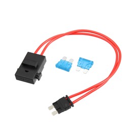 REPAIROCK 32V Standard Fuse Adapter Tap Fuse Kit with 2pcs 15A Blade Style Fuse for Cars Boats Auto Replacement Parts