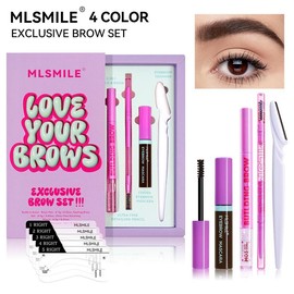 MLSMILE Eyebrow Makeup Set, 1 Box Eyebrow Dye Kit, Eyebrow Makeup Tool, Eye Brow Makeup Kit, Makeup Tool for Women & Girls, Cosmetic - Specification: Eyebrow makeup kit, Color: Set C