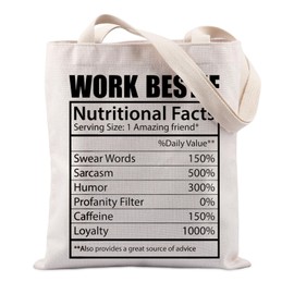 Lywjyb Birdgot Work Bestie Tote Bag Coworker Friend Friendship Gifts for Women Unique Present Ideas for Coworker Leaving (Work Bestie Tote CA)