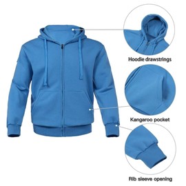 Bellnorth Conjunto de chándal para hombre, 2 piezas, chaqueta y pantalones, ropa deportiva al aire libre, Azul claro, 3X-Large
