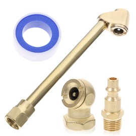 VICASKY 1Set Air Chuck Kit with Npt Male Fitting Durable Brass Tire Valve Nozzles Quick Connect Air Compressor Accessories for Efficient Tire Inflation and Repair