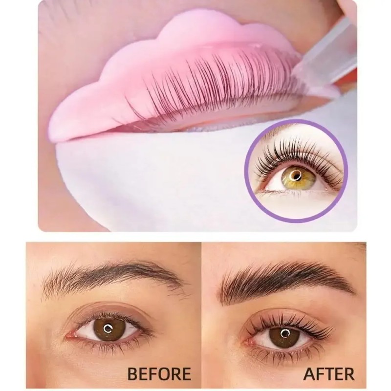 20 Almohadillas Silicona Enchinar Pestañas Lifting Makeup Color Multicolor