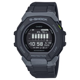 Casio G-SQUAD GBD-300 Wristwatch, Equipped with Bluetooth, Biomass Plastic, Black