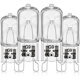 W10709921 Microwave Oven Light Bulbs Compatible with Whirlpool Kitchen-aid Jenn-air Ma-ytag, G9 Halogen Bulb 40W Replace for W10112515 AP5983626 PS11722423 AH2338904 AP4358902 EA2338904 (4 Pack)