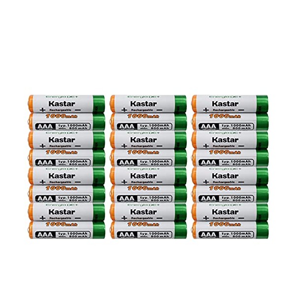 Kastar AA (24-Pack) Ni-MH 2700mAh Super High-Capacity Rechargeable Batteries Pre-Charged.
