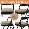 SINOSSO Memory Foam Chair Cushions for Folding Chairs 4 Pack,