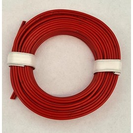 BELI-BECO L218/5 Cable - Copper Stranded 2 x 0.14 mm² (2 x 18 x 0.10 mm) - Twin Cable - 5 m Ring (Red)