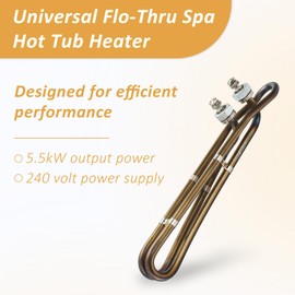 ArrogantF 4.0KW 240V Univeral Heater Element Replacement for Balboa Spa Heater Element 4.0 KW 58104 or Flo-Thru Hot Tub Spas Electric Heaters (10 inch)