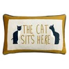 furn. Kitta Sits Here Cushion Cover, Polyester, Ochre,30 x 50cm