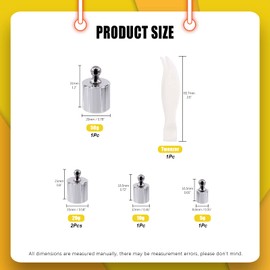 Mardatt 6 Pcs Precision Scale Calibration Weight Set, 5g 10g 2x20g 50g Grams Steel Weights Calibration with Tweezers for Digital Balance Scale, Jewellery Scale, M2 Class (Total 100g)