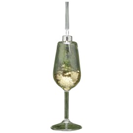 Festive Prosecco Glass Decoration - Gold, 11cm