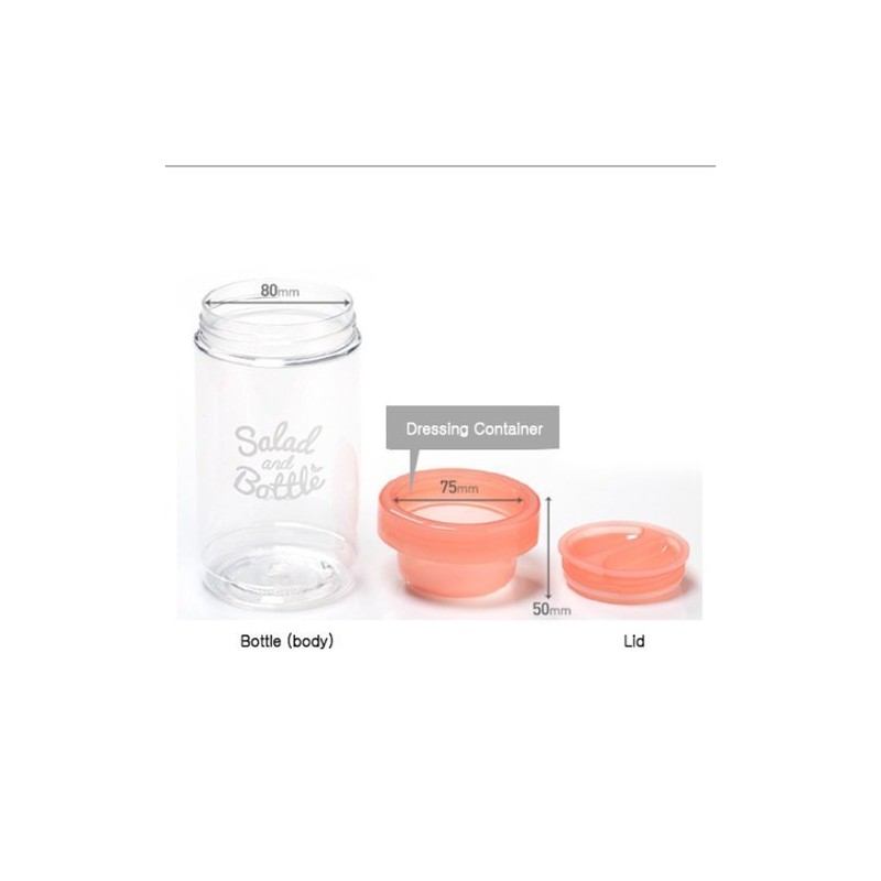 Komax Salad Bottle Set of 2, with Leak Proof Salad