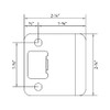 Round Corner Extended Lip Strike, 2-1/4" x 1-3/4", (2-1/4" Overall
