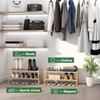 kiplant Bamboo Shoe Rack, 2-Tier Shoe Rack for Entryway, Free