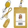 Retractable ID Badge Holder, Multipurpose Bling Rhinestone Badge Reel with