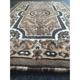 YHSF Traditional Floral Area Rug - Washable Carpet for Dining Room, Kitchen, or Bedroom - Easy Clean Colorful Flower Rug - Berber, 2 ft x 3 ft x 4 in