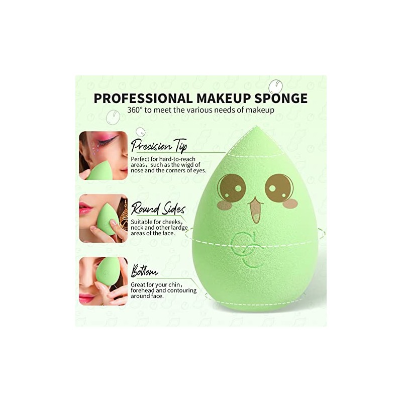 Docolor Esponja Maquillaje Mezcla Base Belleza Uso Seco Húmedo Aplicación