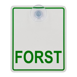 Suction cup sign sign forestry acrylic sign 3 mm with suction cup 30 mm, approx. 10 x 12 cm for window inner mounting