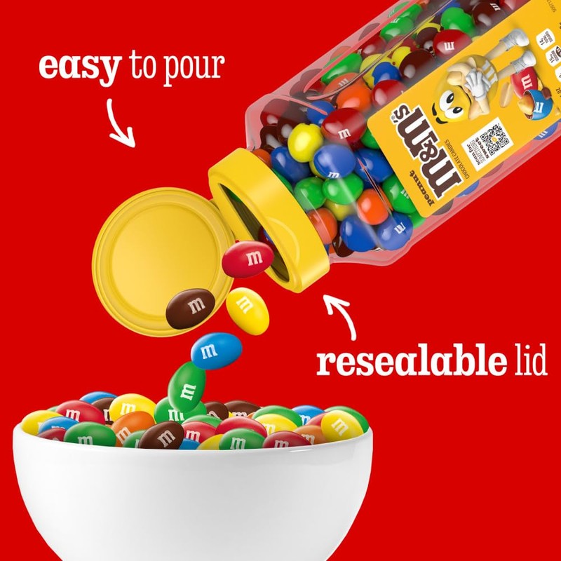M&M’s Milk Chocolate and M&M’S Peanut Bulk Candy Jars, Assorted