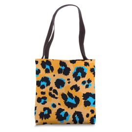 Orange Cheetah Pattern / Leopard Print / 1980s Vintage Style Tote Bag