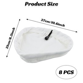 Pinsheng Pack of 8 Steam Mop Replacement Cloths, Microfibre Replacement Cloths, Washable Floor Cloths, Triangular Replacement Pads, Steam Mop Pads for Home Cleaning