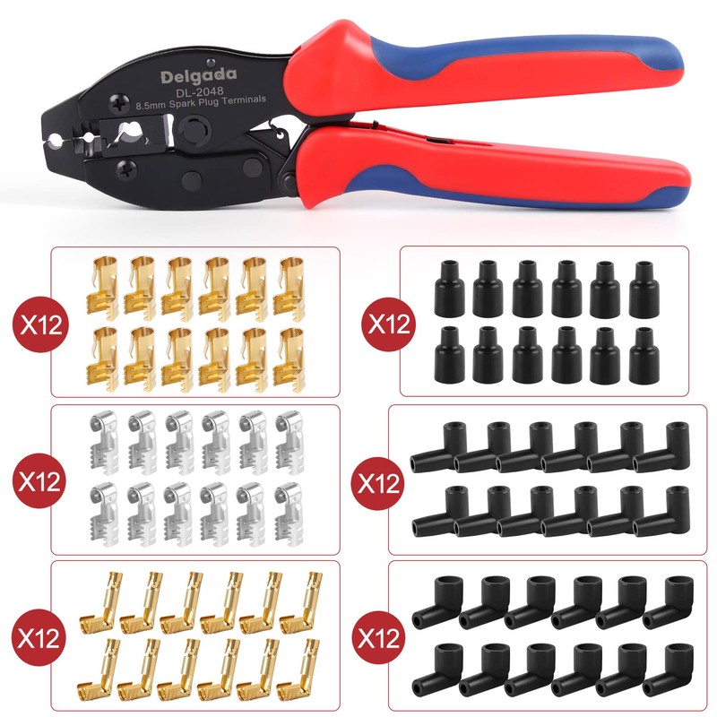 Delgada 36Pcs Spark Plug Wire Crimping Tool Spark Plug Wire