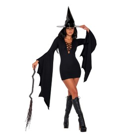 Roma Costume Women's 2pc Midnight Coven Witch, Black, Small (5076)