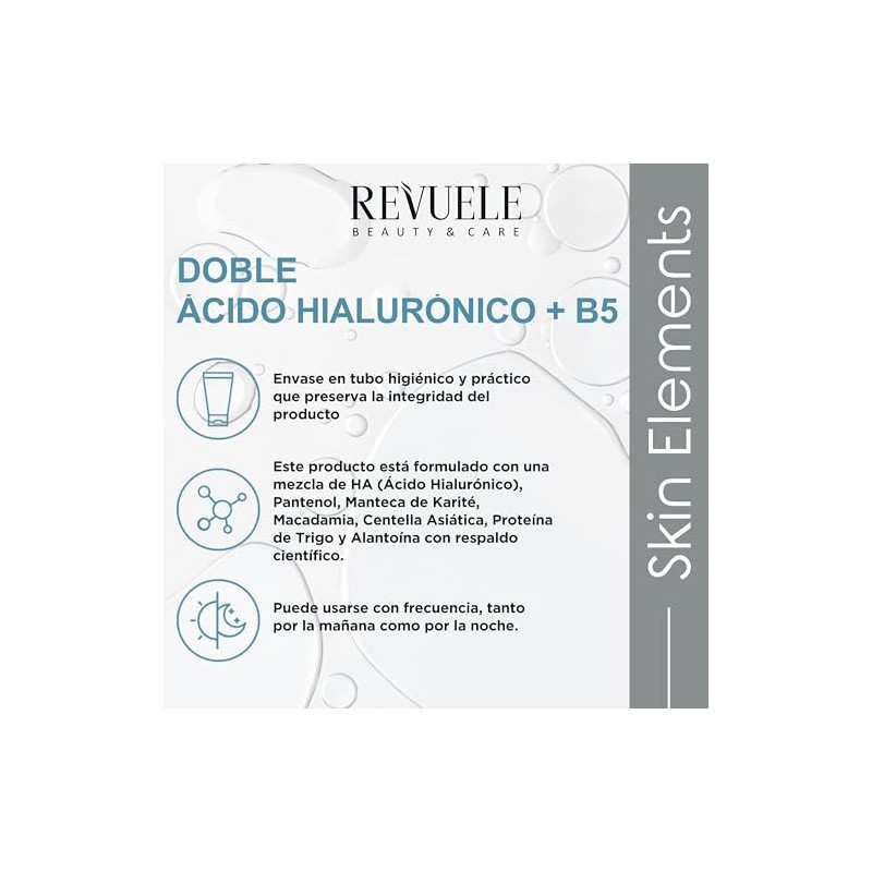 REVUELE SKIN ELEMENTS CREMA HIDRATANTE DOBLE HYALURON + B5 50ML