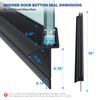 AquivaCoast 2-Pack Frameless Shower Door Bottom Seal (1/4" X 36")