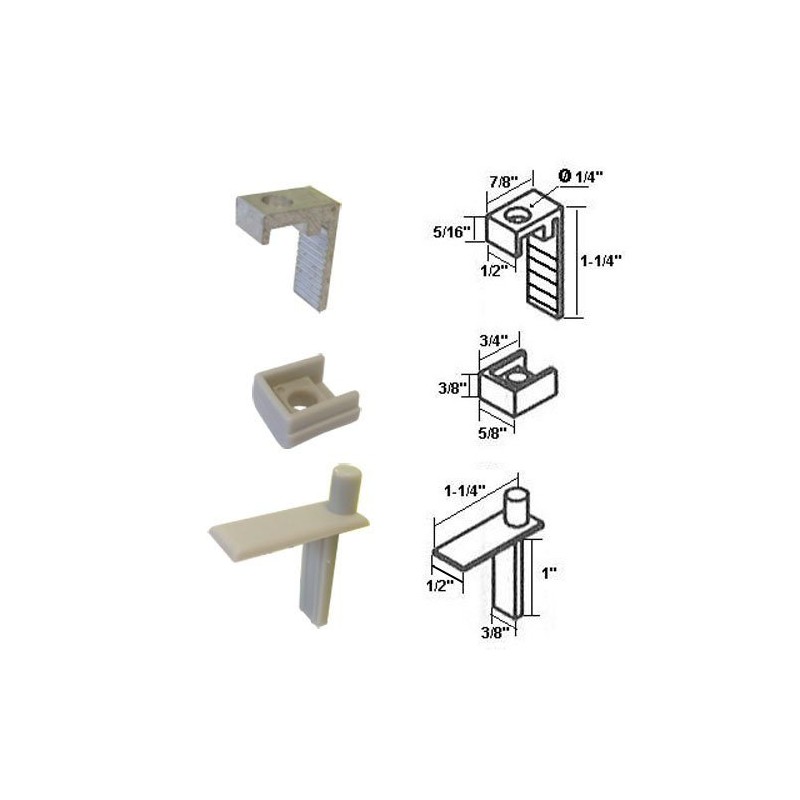 Hinge Pin with Hinge Clip and Bushing for Semi-Frameless Swing