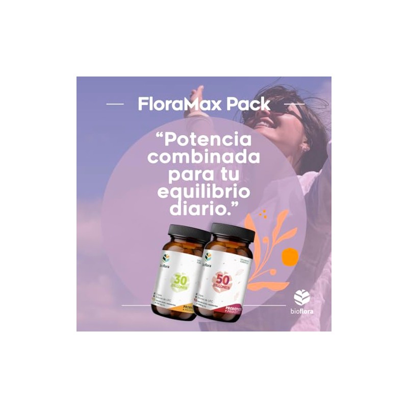 Pack Probióticos y Prebióticos Bioflora Max 30 Billones 35 CAPS