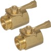 Hourleey 2 Pack Solid Brass Garden Hose Shut Off Valve