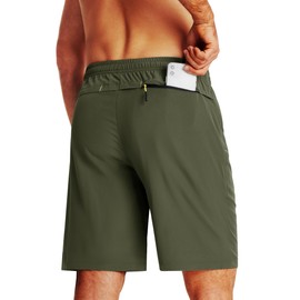 TACVASEN Outdoor Shorts Mens Camping Hiking Shorts Mountain Walking Shorts Fishing Trekking Shorts Football Soccer Shorts - Army Green - 32